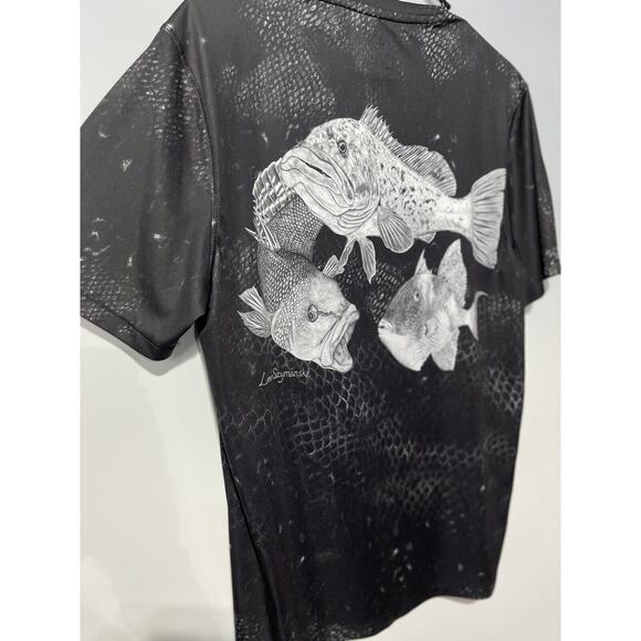 REEL LEGENDS Breathable Short Sleeve Fishing Shirt Print Casual Active Men Small - Picture 1 of 6